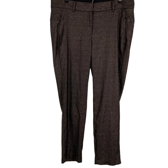 Lane Bryant Pants - Lane Bryant Size 18 Womens Ankle Pants Slim Leg Stretch Bronze Metallic Gold